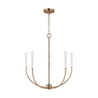 Visual Comfort Studio - Studio Collection Alvin Modern 5 Light Chandelier  in Satin Brass 3168105-848