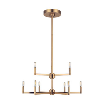 Fullton Nine Light Chandelier in Satin Brass (454|3164209-848) Fullton Nine Light Chandelier in Satin Brass (454|3164209-848)
