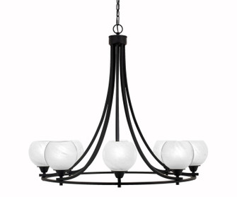 Paramount Eight Light Chandelier in Matte Black (200|3408-MB-4101)
