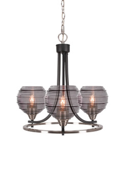 Paramount Three Light Chandelier in Matte Black & Brushed Nickel (200|3403-MBBN-5112)