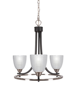 Paramount Three Light Chandelier in Matte Black & Brushed Nickel (200|3403-MBBN-500)