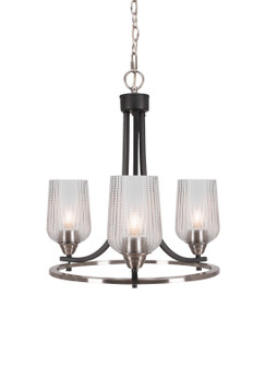 Paramount Three Light Chandelier in Matte Black & Brushed Nickel (200|3403-MBBN-4250)