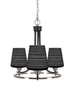 Paramount Three Light Chandelier in Matte Black & Brushed Nickel (200|3403-MBBN-4039)