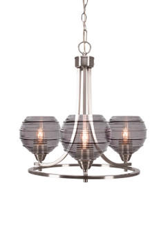 Paramount Three Light Chandelier in Brushed Nickel (200|3403-BN-5112)