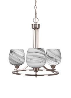 Paramount Three Light Chandelier in Brushed Nickel (200|3403-BN-4819)