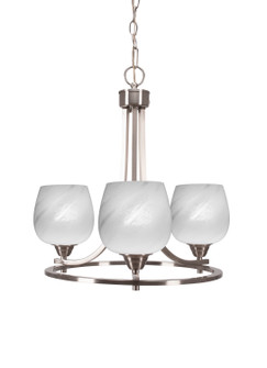 Paramount Three Light Chandelier in Brushed Nickel (200|3403-BN-4811)