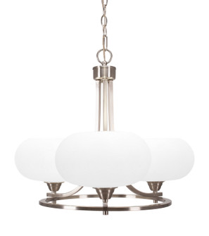 Paramount Three Light Chandelier in Brushed Nickel (200|3403-BN-214)