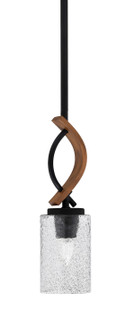 Monterey One Light Mini Pendant in Matte Black & Painted Wood-look (200|2901-MBWG-3002)