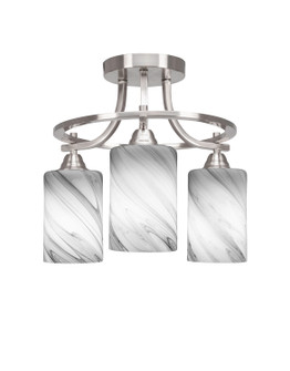 Paramount Three Light Semi-Flush Mount in Brushed Nickel (200|3417-BN-3009)