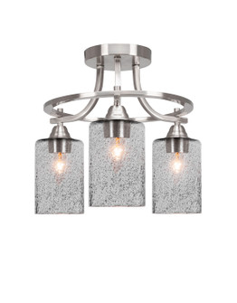 Paramount Three Light Semi-Flush Mount in Brushed Nickel (200|3417-BN-3002)