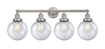 Edison Four Light Bath Vanity in Brushed Satin Nickel (405|616-4W-SN-G204-8)