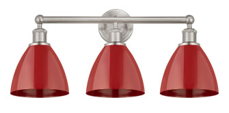 Edison Three Light Bath Vanity in Brushed Satin Nickel (405|616-3W-SN-MBD-75-SN)