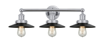 Edison Three Light Bath Vanity in Brushed Satin Nickel (405|616-3W-SN-M6-BK)