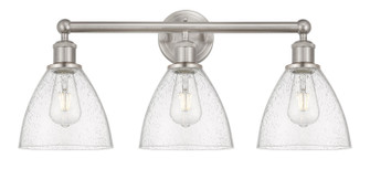 Edison Three Light Bath Vanity in Brushed Satin Nickel (405|616-3W-SN-GBD-754)