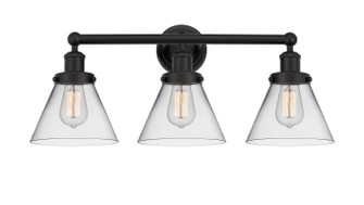 Edison Three Light Bath Vanity in Matte Black (405|616-3W-BK-G42)