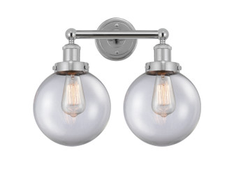 Edison Two Light Bath Vanity in Polished Chrome (405|616-2W-PC-G202-8)