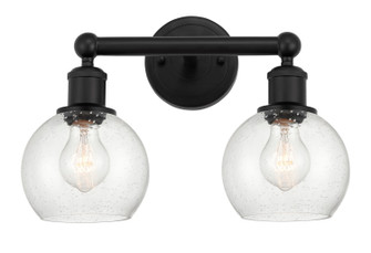 Edison Two Light Bath Vanity in Matte Black (405|616-2W-BK-G124-6)
