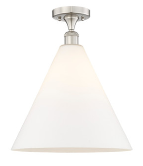 Edison One Light Semi-Flush Mount in Brushed Satin Nickel (405|616-1F-SN-GBC-161)