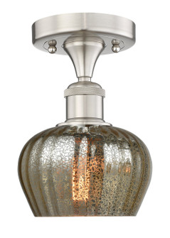 Edison One Light Semi-Flush Mount in Brushed Satin Nickel (405|616-1F-SN-G96)