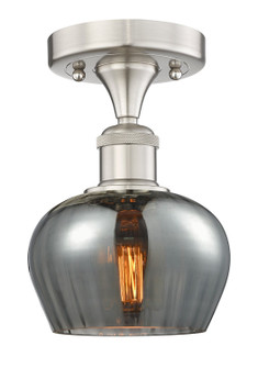 Edison One Light Semi-Flush Mount in Brushed Satin Nickel (405|616-1F-SN-G93)