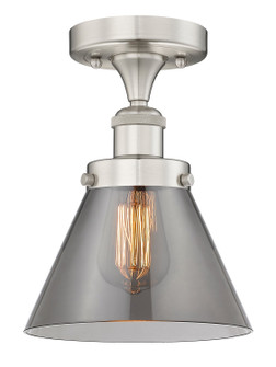 Edison One Light Semi-Flush Mount in Brushed Satin Nickel (405|616-1F-SN-G43)