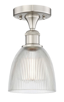 Edison One Light Semi-Flush Mount in Brushed Satin Nickel (405|616-1F-SN-G382)