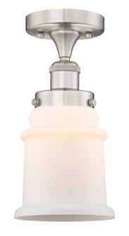 Edison One Light Semi-Flush Mount in Brushed Satin Nickel (405|616-1F-SN-G181)