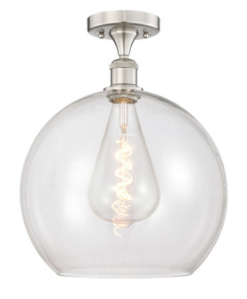 Edison One Light Semi-Flush Mount in Brushed Satin Nickel (405|616-1F-SN-G122-14)