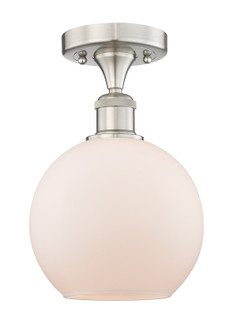 Edison One Light Semi-Flush Mount in Brushed Satin Nickel (405|616-1F-SN-G121-8)