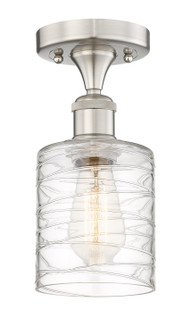 Edison One Light Semi-Flush Mount in Brushed Satin Nickel (405|616-1F-SN-G1113)