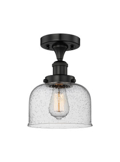 Edison One Light Semi-Flush Mount in Matte Black (405|616-1F-BK-G74)