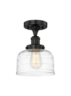 Edison One Light Semi-Flush Mount in Matte Black (405|616-1F-BK-G713)