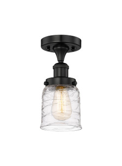 Edison One Light Semi-Flush Mount in Matte Black (405|616-1F-BK-G513)