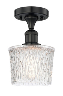 Edison One Light Semi-Flush Mount in Matte Black (405|616-1F-BK-G402)