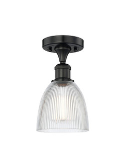 Edison One Light Semi-Flush Mount in Matte Black (405|616-1F-BK-G382)