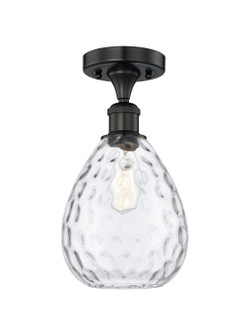 Edison One Light Semi-Flush Mount in Matte Black (405|616-1F-BK-G372)