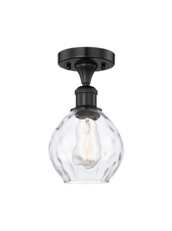 Edison One Light Semi-Flush Mount in Matte Black (405|616-1F-BK-G362)