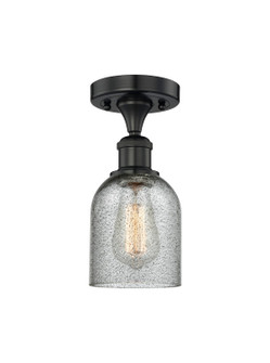 Edison One Light Semi-Flush Mount in Matte Black (405|616-1F-BK-G257)