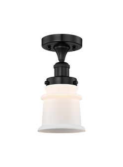 Edison One Light Semi-Flush Mount in Matte Black (405|616-1F-BK-G181S)
