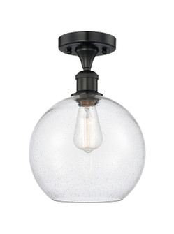 Edison One Light Semi-Flush Mount in Matte Black (405|616-1F-BK-G124-10)