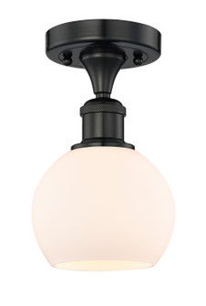 Edison One Light Semi-Flush Mount in Matte Black (405|616-1F-BK-G121-6)