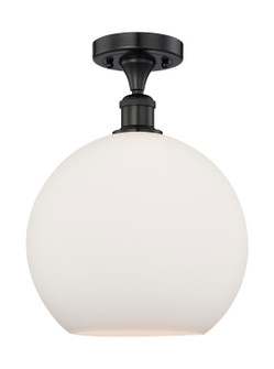 Edison One Light Semi-Flush Mount in Matte Black (405|616-1F-BK-G121-12)