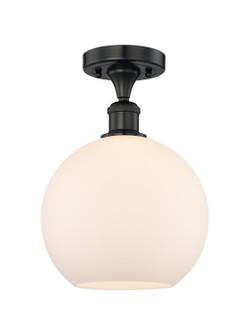 Edison One Light Semi-Flush Mount in Matte Black (405|616-1F-BK-G121-10)