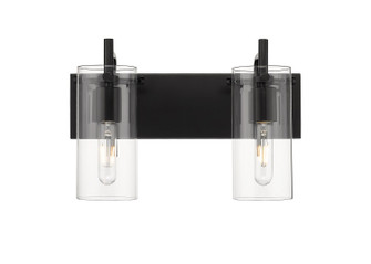 Auralume Two Light Bath Vanity in Matte Black (405|352-2W-BK-CL)