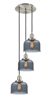 Franklin Restoration Three Light Pendant in Brushed Satin Nickel (405|113F-3P-SN-G73)