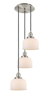 Franklin Restoration Three Light Pendant in Brushed Satin Nickel (405|113F-3P-SN-G71)
