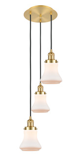 Franklin Restoration Three Light Pendant in Satin Gold (405|113F-3P-SG-G191)