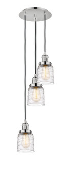 Franklin Restoration Three Light Pendant in Polished Nickel (405|113F-3P-PN-G513)