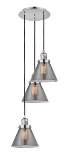 Franklin Restoration Three Light Pendant in Polished Nickel (405|113F-3P-PN-G43)