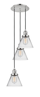 Franklin Restoration Three Light Pendant in Polished Nickel (405|113F-3P-PN-G42)